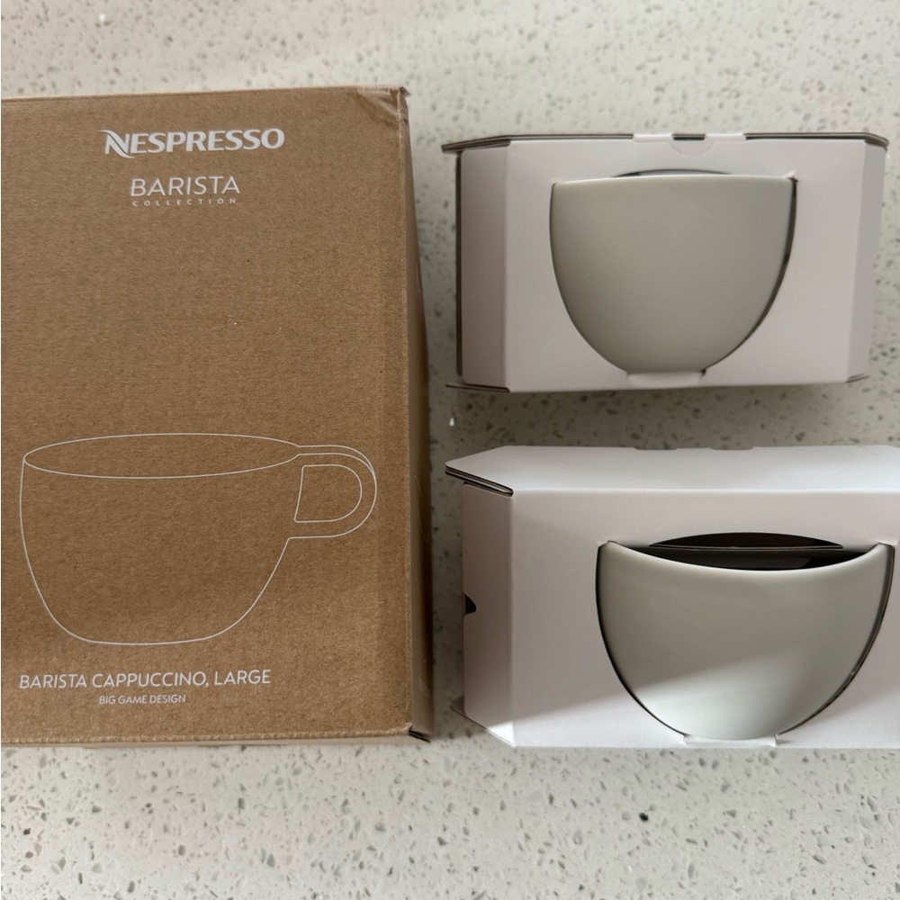 New Nespresso Barista Collection Large Capuccino Cups (x2)